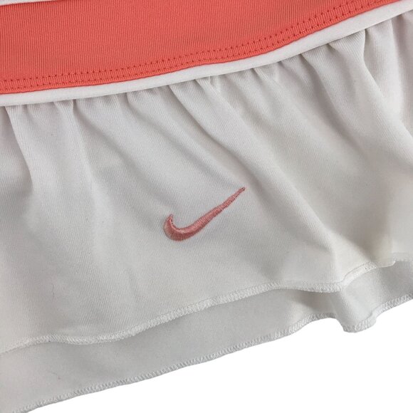 Nike Dri-Fit Womens White Ruffle Hem Athletic Wear Tennis Skort Size M - Picture 4 of 9